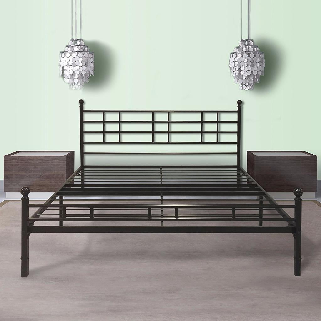 Best Price Mattress Easy Setup Steel Platform Bed with Headboard