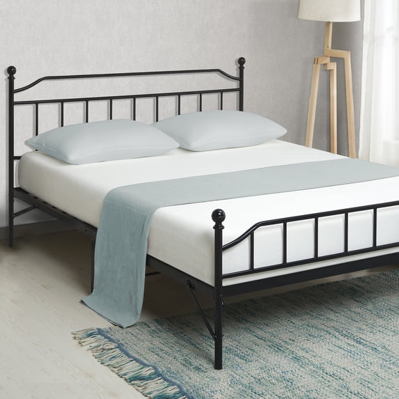Best Price Mattress Roxbury Twin Modern Steel Platform Bed, Black