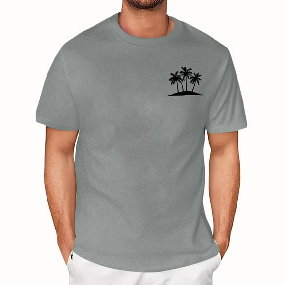 NAMTYQX Mens Graphic Tees Loose Crew Neck Cool Plus Size Bohemian Patterned Casual Short Sleeved Airoft Lightweight Graphic Tees Men Gray Size 3XL