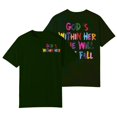 thumbnail image 1 of NAMTYQX Womens Spring Tops Airoft Plus Size Trendy Printed Short Sleeve Crew Neck Light Loose Fitting mit Muster Trendy Tops for Women 2025 Dark Green Size L, 1 of 4