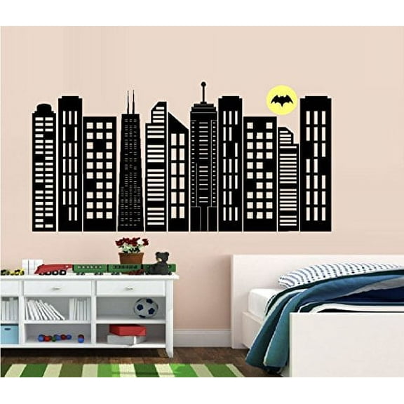 Best Priced Decals Gotham City Skyline Wall Decal