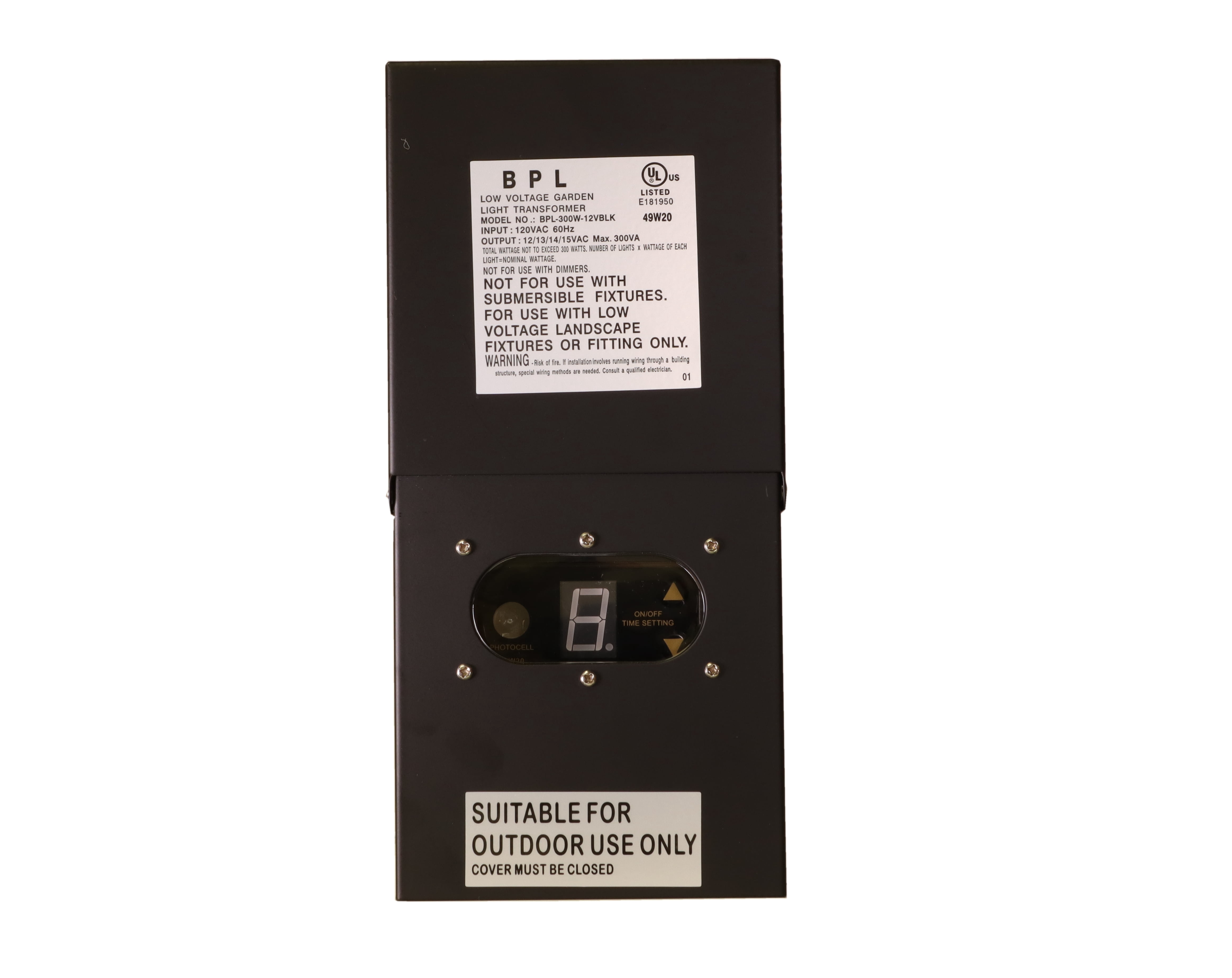 Best Pro Lighting 300-Watt Low Voltage Outdoor Transformer Multi Tap Black Metal Case
