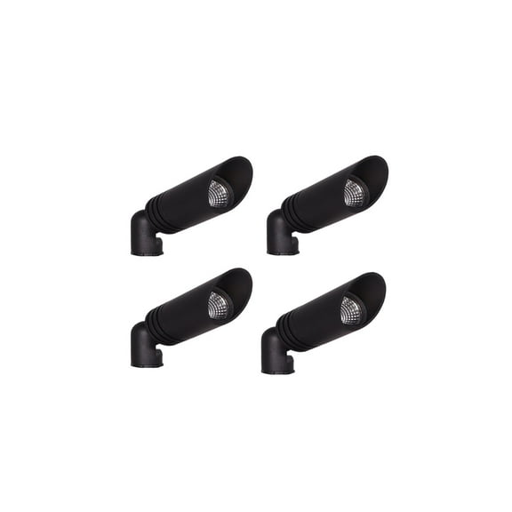 Best Pro Lighting 4-Pack Integrated 3W LED Mini Spot Light, Black