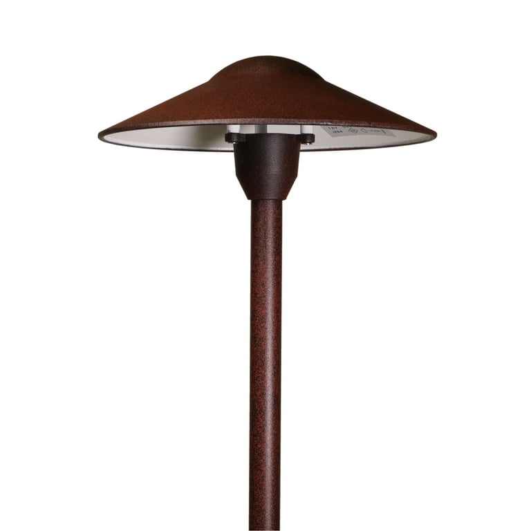 Low Voltage Landscape Light Mushroom Path Light In Rust Finish Low Voltage Landscape Light Mushroom Path Light In Rust Finish