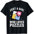 thumbnail image 1 of Best Puzzle Art For Women Girls Jigsaw Piece Puzzle Lovers T-Shirt, 1 of 3