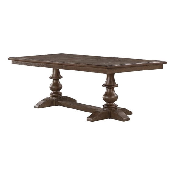 Best Quality Furniture 78/96"x40" Traditional Style Oak Wood Dining Table