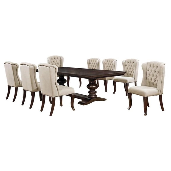 Best Quality Furniture Clasic Style 9 Piece Dining Set