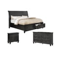 thumbnail image 1 of Best Quality Furniture Sleigh 3 Piece Bedroom Set, Queen, 1 of 8
