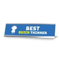 thumbnail image 1 of Best Quick Thinker, Silver Frame Desk Sign (2x8), 1 of 3