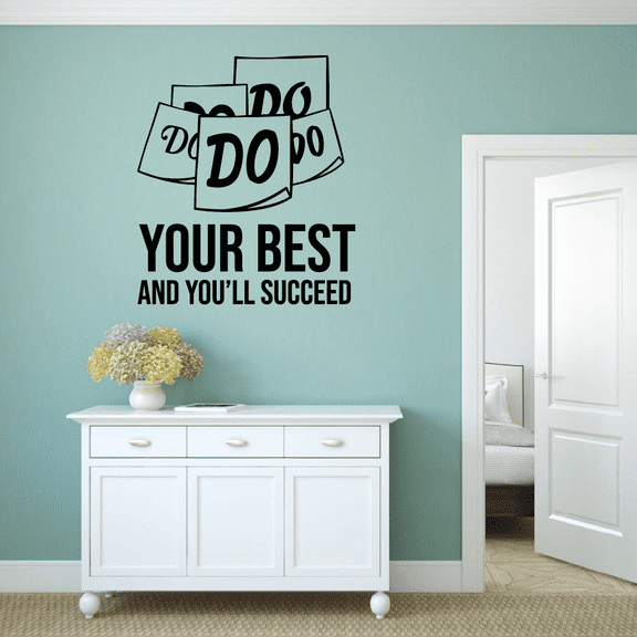 Do Your Best Quote Classroom Wall Decal Stickers Education Educational Quotes for Teachers Students School Room Nursery Kindergarten Library Home Art Decals Wall Art Vinyl Decoration Size (10x10 inch)