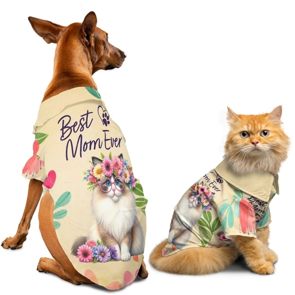 Best Ragdoll Mom Ever Happy Mother's Day Hawaiian Summer Shirt for Small Medium Large Dog Cat Cat Lover Kitten Owner Gifts Idea - 02002