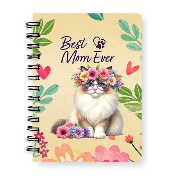 Best Ragdoll Mom Ever Happy Mother's Day Spiral Bound Journal Cat Lover Kitten Owner Gifts Idea 5x7in Spiral Notebook - 02002