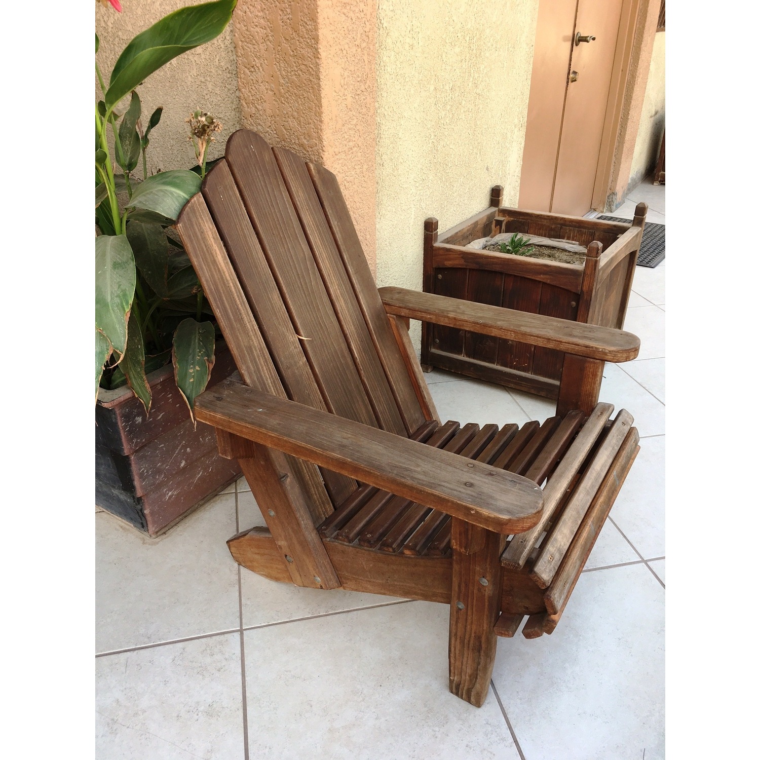Best Redwood 36" Solid Wood Adirondack Chair in Mission Brown Stain - image 1 of 2