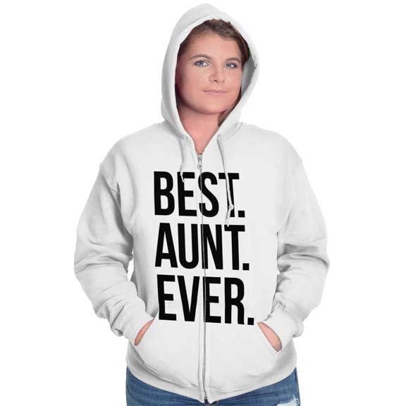 Best Relative Ever Womens Zipper Hoodies Sweat Shirts Best Aunt Ever Family Relative Auntie Love