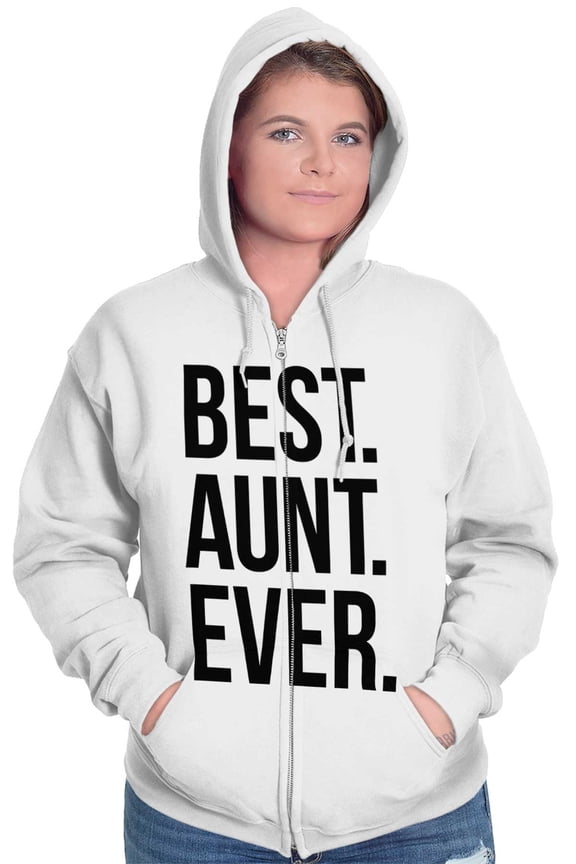 Best Relative Ever Womens Zipper Hoodies Sweat Shirts Best Aunt Ever Family Relative Auntie Love