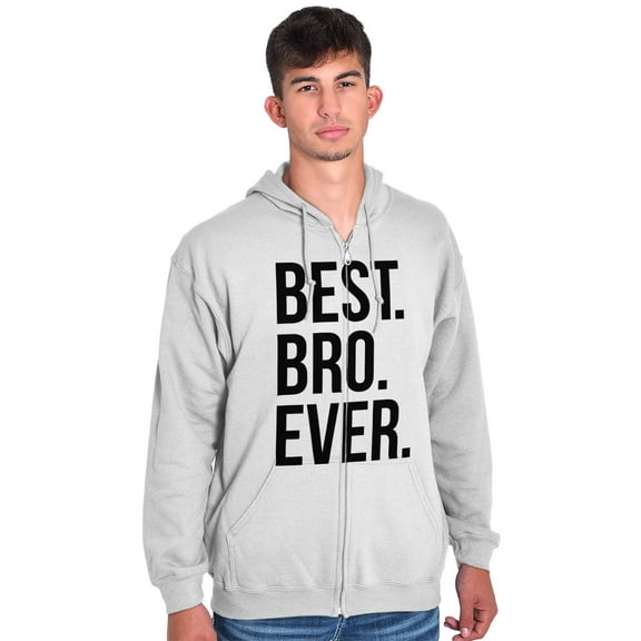 Best Relative Ever Zip Up Hooded Sweatshirts For Men Worlds Okayest Bro Brother Birthday Gift Idea
