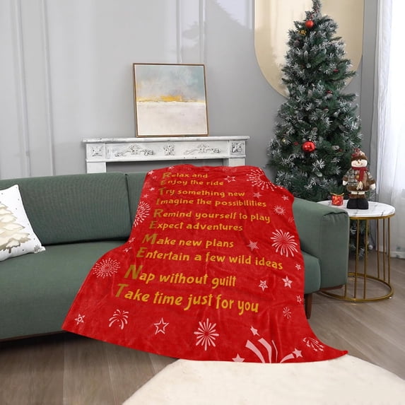 Best Retirement Gifts, Retirement Gifts for Women Men, Going Away Gift - Happy Retirement Throws Blanket for Teachers Grandparent Friends (55x70, Red)