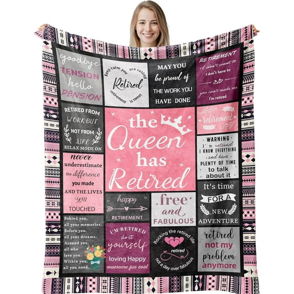 Best Retirement Gifts for Women 2025, Cool Retirement Gifts Ideas, Retired Gifts for Women, Goodbye Farewell Gifts for Coworkers, Coworker Leaving Gift Blanket 60X50