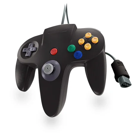 RetroFam Wired Video Game Controller for Nintendo 64 N64 Game Console, Black