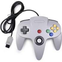 RetroFam Nintendo 64 N64 Wired Video Game Joystick Controller, Gray