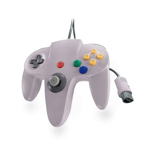 RetroFam Wired Video Game Controller for Nintendo 64 N64 Game Console, Gray