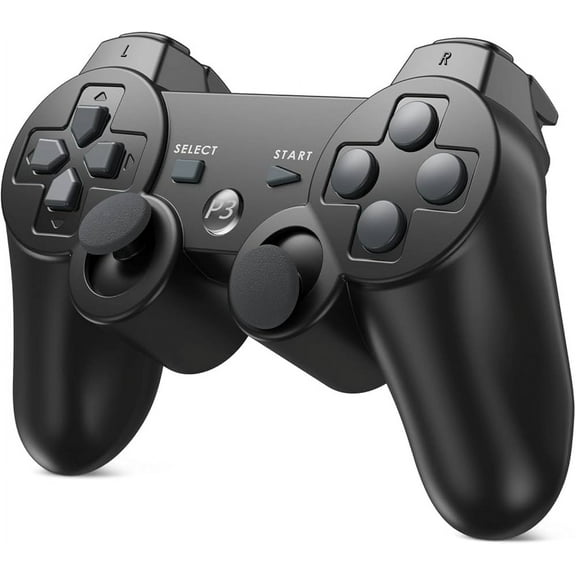 RetroFam Wireless Controller compatible for Playstation PS3 Console, Black