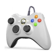 RetroFam Xbox 360 Wired Joysticks Video Game Controller, White