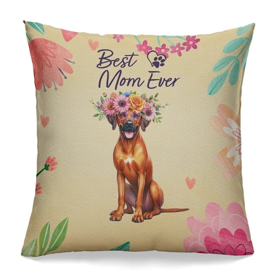 Best Rhodesian Ridgeback Mom Ever Happy Mother's Day Pillowcase Double Sided Ridgebacks Dog Lover Gifts Pillow Case Covers - 02002