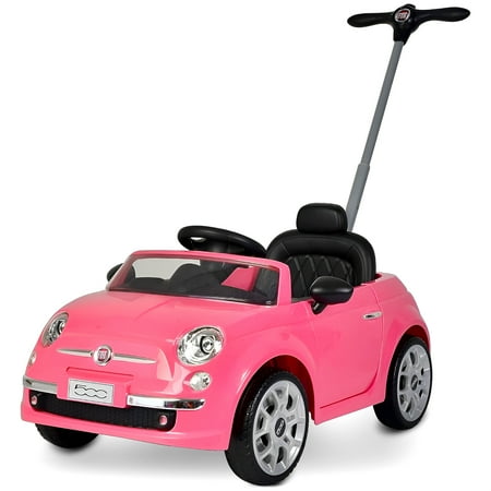 Best Rideon Cars - Fiat 500 Push Car Stroller - Pink