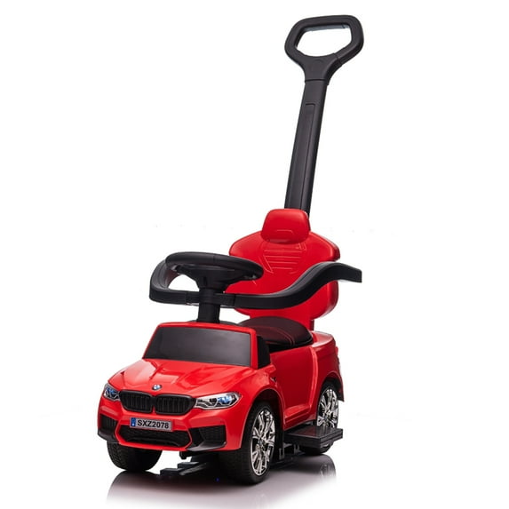 Best Ride On Cars BMW M5 4-in-1 Ride On Push Car w/ Push Bar & LED Lights