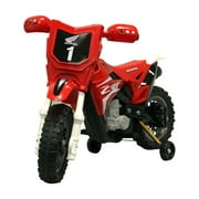 BEST RIDE ON CARS Honda CRF250R Dirt Bike 6V Red