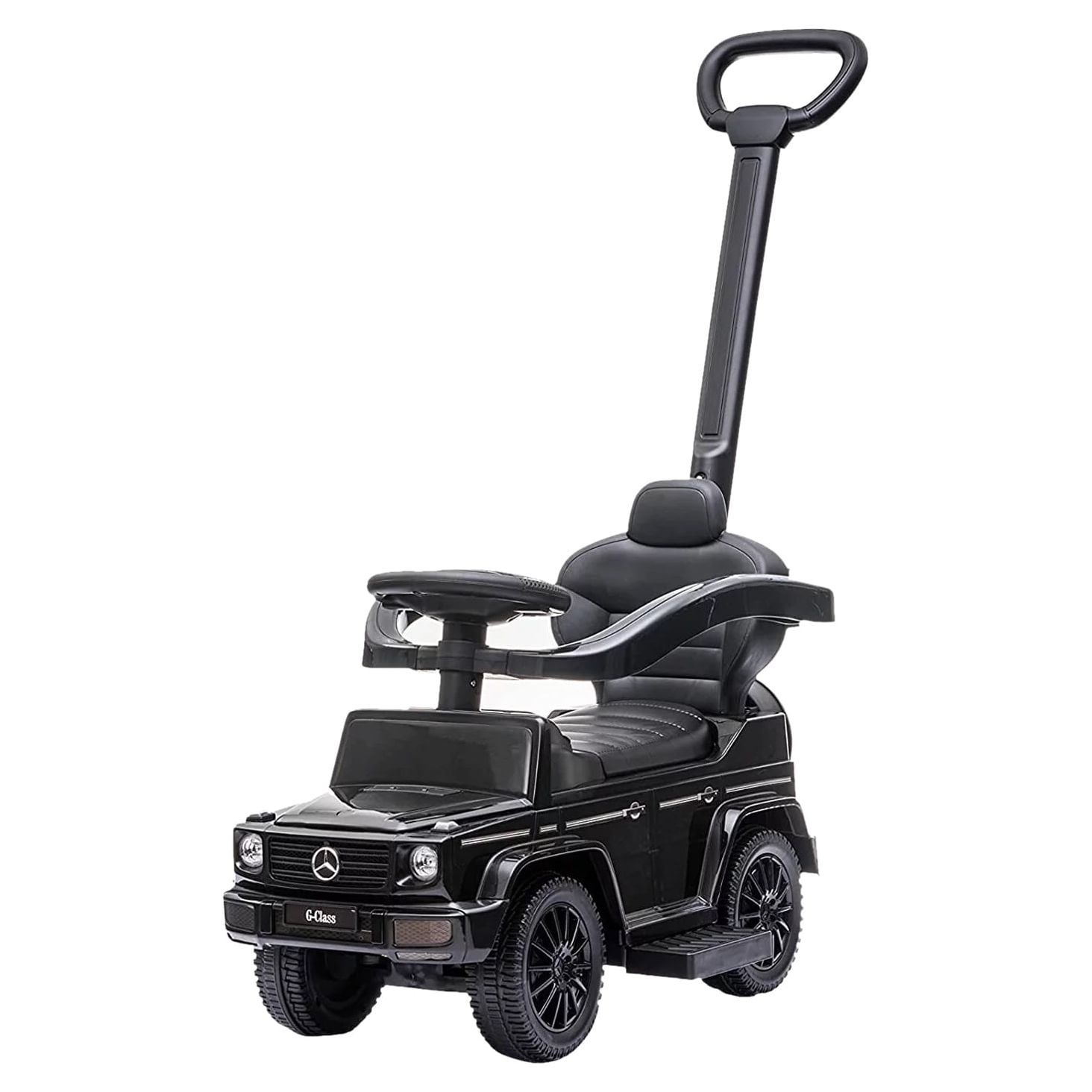 Open Box Best Ride On Cars Kids Stroller Mercedes G-Wagon Push Car, Black