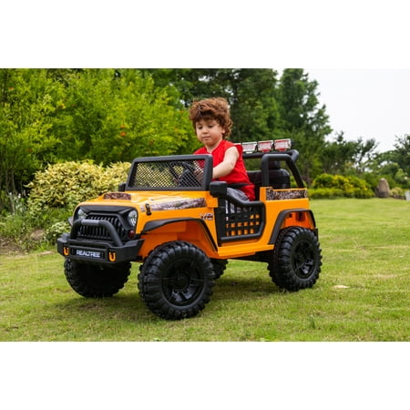 Best Ride On Cars Officially licensed Realtree Off Road SUV 12V Orange, Kides rideon