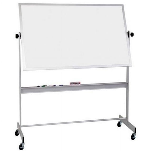 Best-Rite Deluxe Reversible Board - 4 x 8 ft., Aluminum Frame - Porcelain Markerboard
