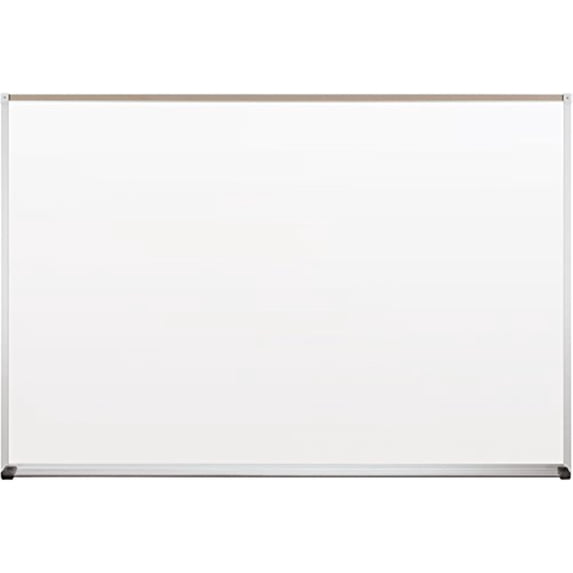 Dry Erase Board, Steel, 48 in, 72 in, Aluminum Frame, White, Gloss 219AG