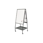 Best-Rite Adjustable Mobile Easel - Double Sided Porcelain Dry Erase Board - 59.5" - 65" - Rolling Easel