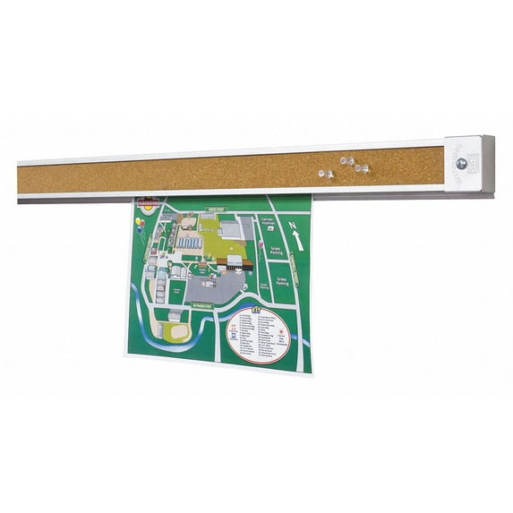 Best-Rite Tackless Paper Holder,36"W,Tan Board,PK6 504-3