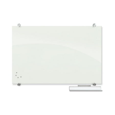 Best-Rite Visionary Magnetic Glass Board Frameless White Glossy 36" x 24" x 1/8" 83843
