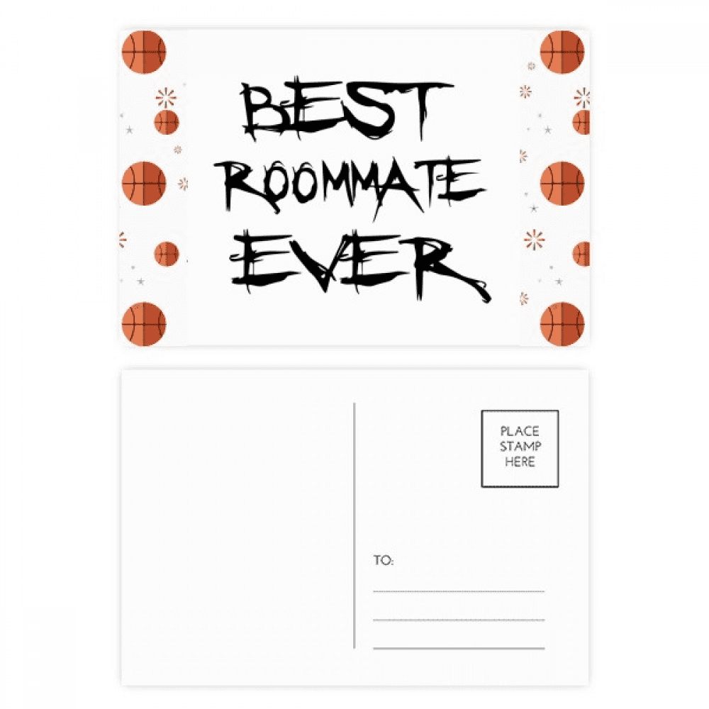 Best Roommate Ever Graduation season Basketball Postcard Set Thanks Card Mailing Side 20pcs
