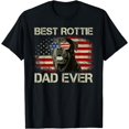 thumbnail image 1 of Best Rottie Dad Ever Tshirt Rottweiler American Flag Gift, 1 of 4