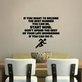 thumbnail image 1 of Best Runner Start Now Quote Wall Sticker Room Vinyl Wall Art Decals Sport Activities/ Running Fitness Inspiration Training Home Gym Vinyl Stickers Motivational Wall Art Decoration Size (22x30 inch), 1 of 3