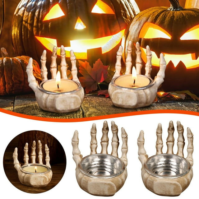 Best Sale! Room Decor Zainafacai Candlestick Skeleton Hand Candle
