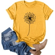 Best Sales! Graphic Tees for Women Shirts for Women Graphic T Shirts for Women Vintage T Shirts for Women Teens Girls Trendy Clothes Gifts for Teen Girls 14-16 Womens Tie Dye Shirts Ya-Yellow