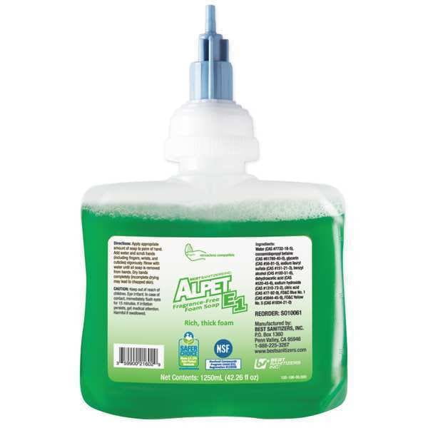 Best Sanitizers Foam Hand Soap,1250mL,Unscented,PK6 SO10061