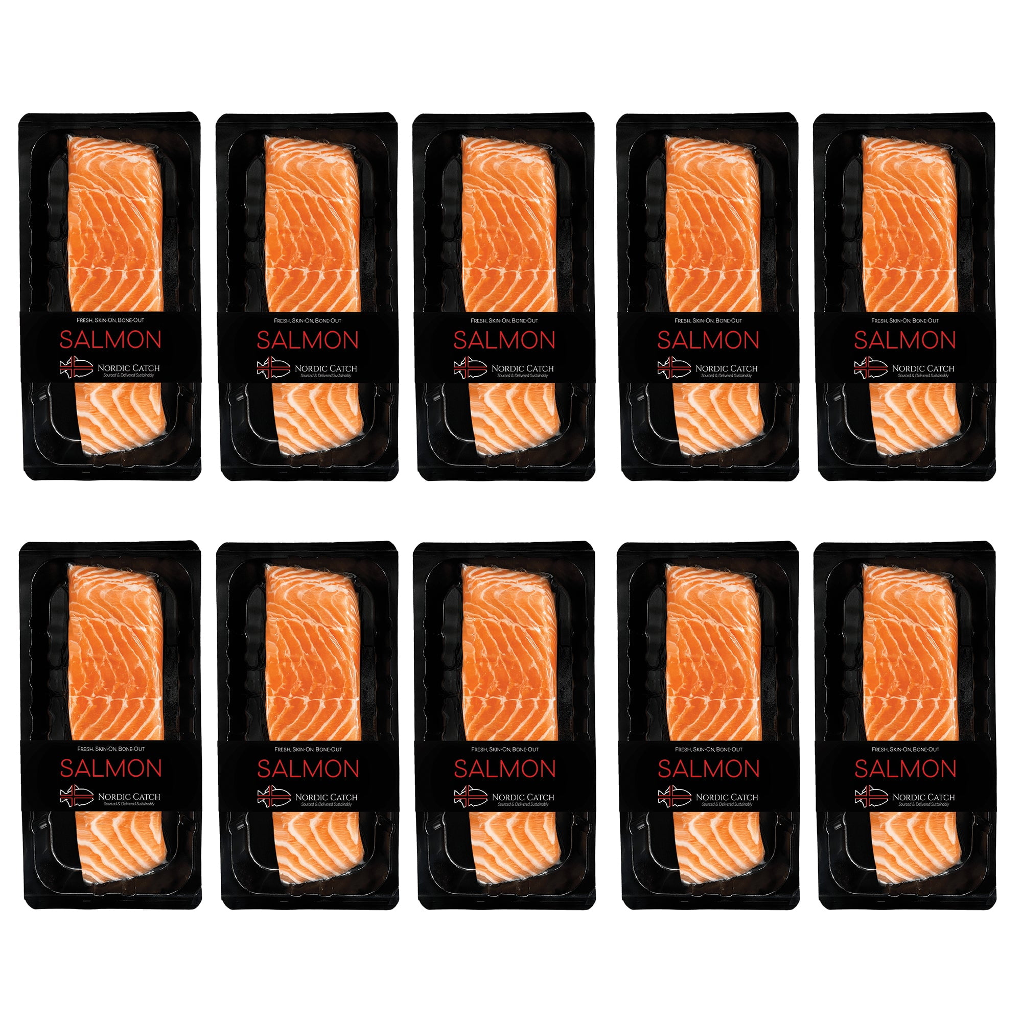 Nordic Catch Perfect Salmon Nigiri Sushi Kit for 2 - Icelandic Salmon (11oz Fillet), Pink