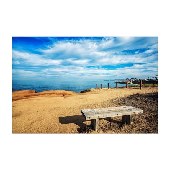 Best Seat In The House - San Diego California Photography Seascape Coast Beach Ocean Landscape Scenic Minimalist Unframed Wall Art Print 8 x 12 inches