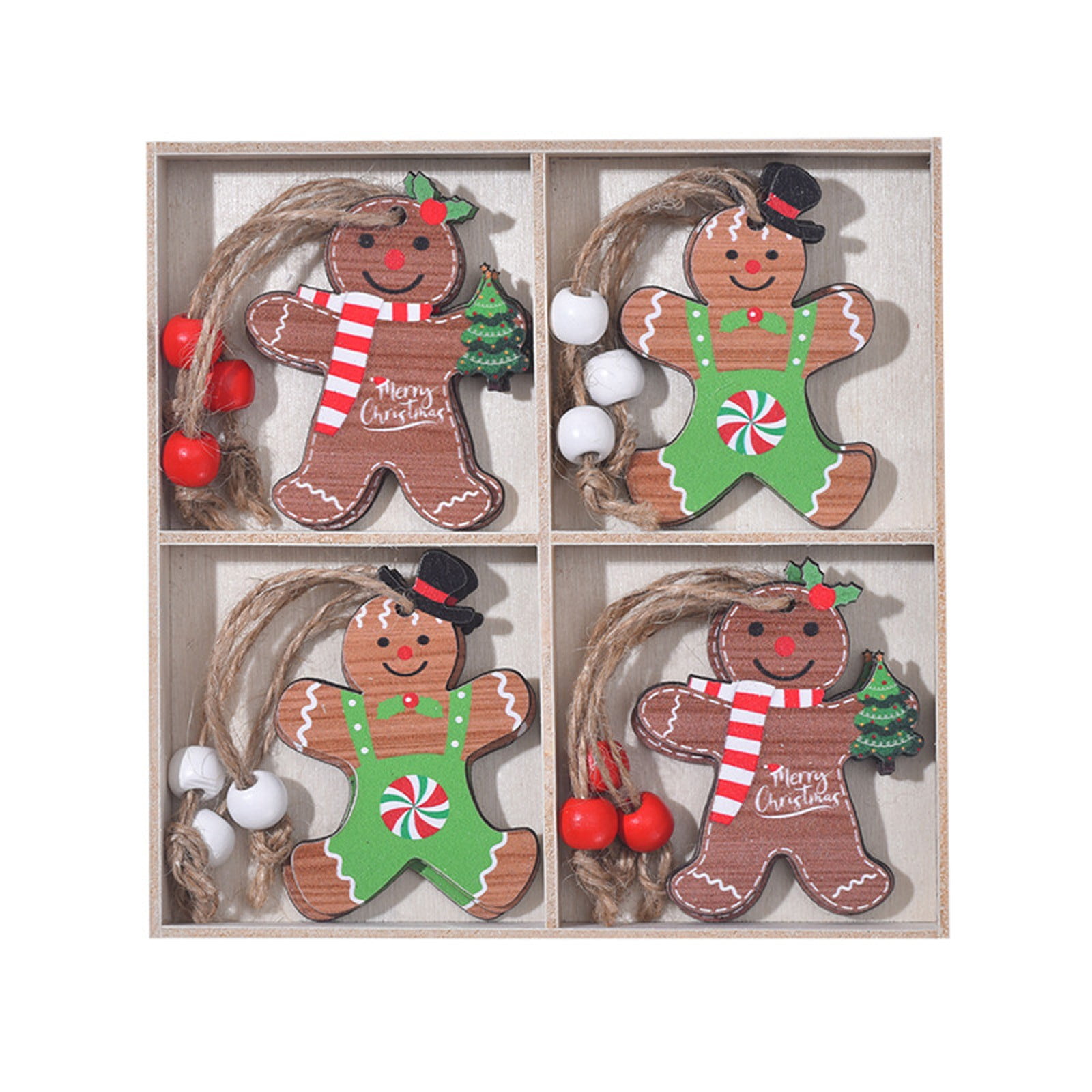 Best Sellers, Home Essentials, 12pcs Christmas Decorations, Wooden