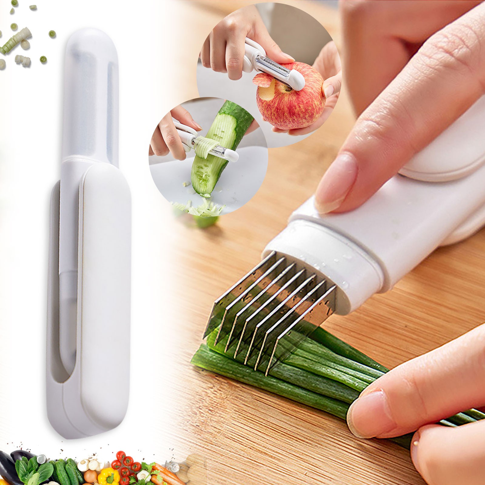 Best Sellers, Multifunctional Rotary Paring Knife 360°Rotating Portable
