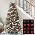 thumbnail image 1 of Best Sellers karymi 12-Pack Christmas Ball Ornaments Plastic Gold Brown Red Hanging Tree Pendants for Holiday Party Decor Christmas Party Favors Limited Time Deal New & Trending, 1 of 8