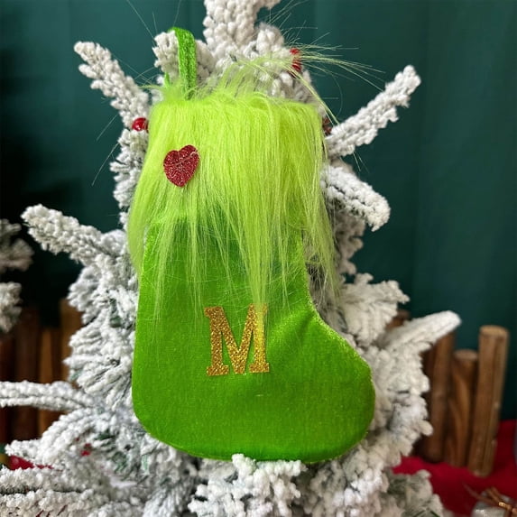 Best Sellers karymi Knitted Hosiery Wool Hosiery Embroidered Letter Children's Candy Gift Bag Christmas Stocking Gift Bag Gift Ideas Savings Week Shop All Savings